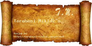 Terebesi Miklós névjegykártya